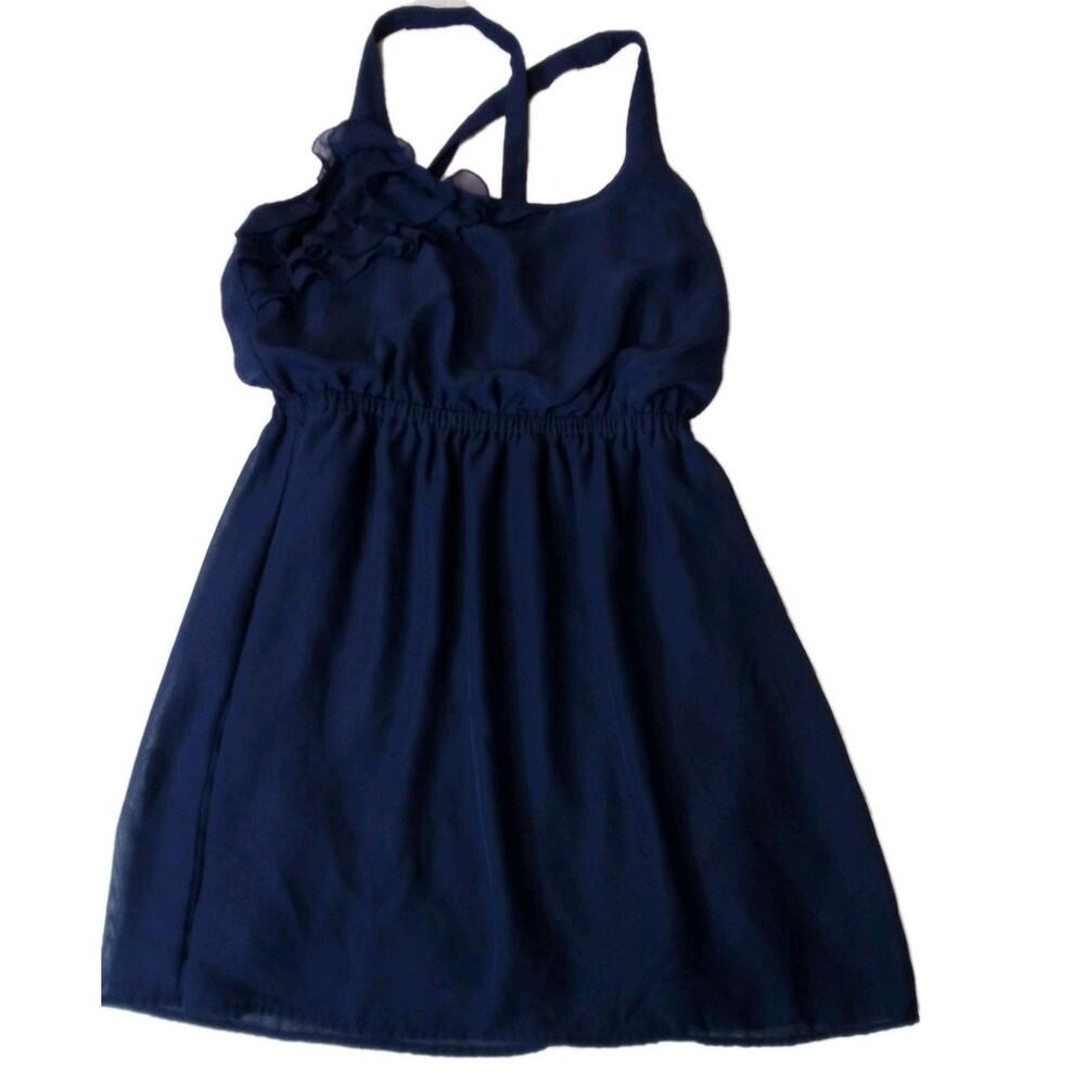 Women's/ Juniors Navy Blue Eyelash‎ Couture Dress Size Large